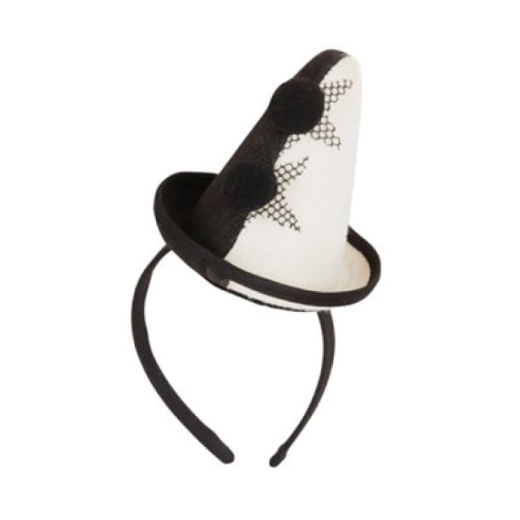 Image of Bristol Novelty Unisex Adults Clown Pierrot Hat On Headband Black/white (One Size)