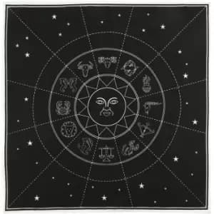 Image of Zodiac Altar Cloth (One Size) (Black/White) - Black/White - Something Different