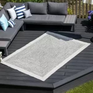Image of Hades Weatherproof Outdoor Rug - Cobble Grey - 220cm x 160cm
