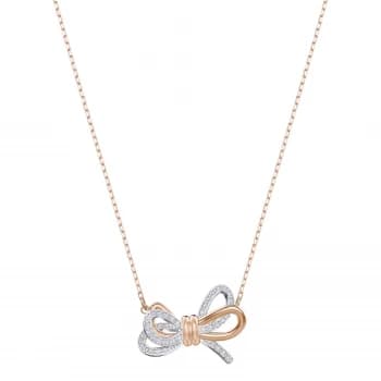 Image of Swarovski Lifelong |Mixed Metal Finish |White Bow Jewellery