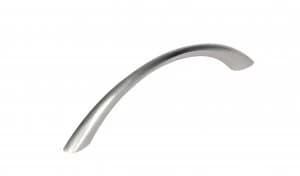 Image of Wickes Tapered Bow Door Handle - Brushed Nickel 112mm Pack of 6