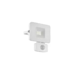 Image of Eglo - Faedo 3 - LED Outdoor Wall Flood Light with pir Motion Sensor White IP44