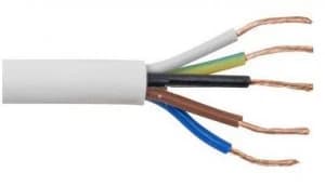 Image of Zexum 0.5mm 5 Core Heat Resistant Flex Cable White 2095Y - 1 Meter