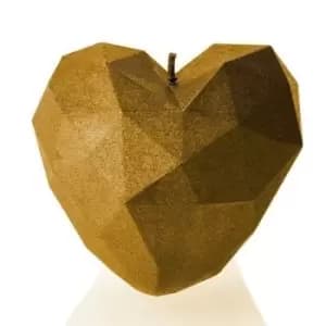 Image of Heart Low Poly Candle – Gold
