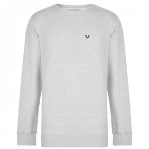 Image of True Religion Metal Logo Sweatshirt - GryBlk SMU 1501