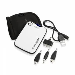 Image of Pebble Verto portable battery back up power 3700mah White