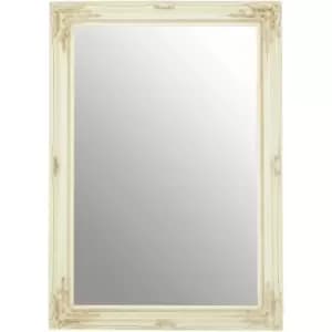 Image of Premier Housewares - Rectangular Wall Mirror/ Classic Mirrors For Bathroom / Bedroom / Garden Walls Fancy Wall Mounted Mirrors For Hallway With Bone