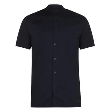Image of Firetrap Grandad Collar Shirt Mens - Navy