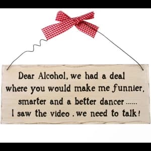 Image of Dear Alcohol Hanging Sign