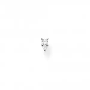 Image of Silver Zirconia Triangle Single Ear Stud H2139-051-14