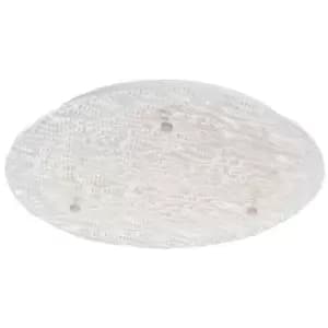 Image of Netlighting Merano Colorado Decorative Flush Ceiling Light White Metal, Glass Le