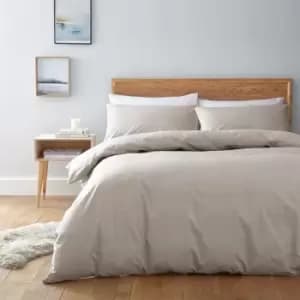 Image of Linea Egyptian 200 Thread Count Fitted Sheet - Beige