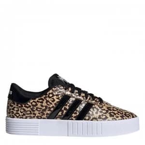 Image of adidas Court Bold Womens Trainers - Black/Leopard