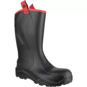 Image of Dunlop Mens Purofort+ Rugged Full Safety Wellington Boots (45 EUR) (Black) - Black