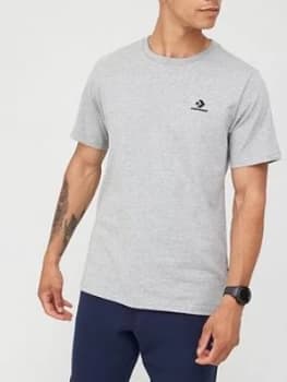 Image of Converse Embroidered Star Chevron Tee - Grey, Size L, Men