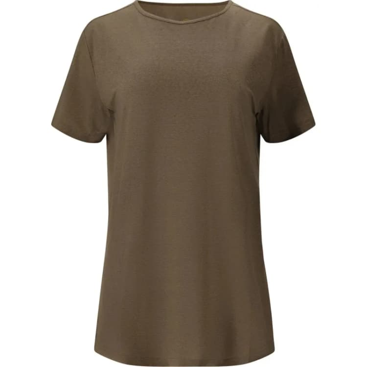 Image of Athlecia Womens T-Shirt Athlecia Lizzy Slub Marron Female 34