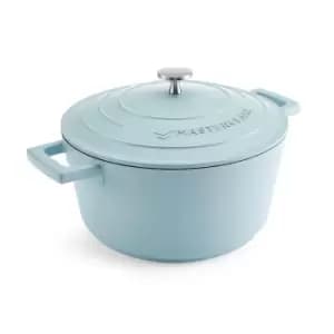 Image of Sky Blue Cast Aluminium Casserole Dish, 4L