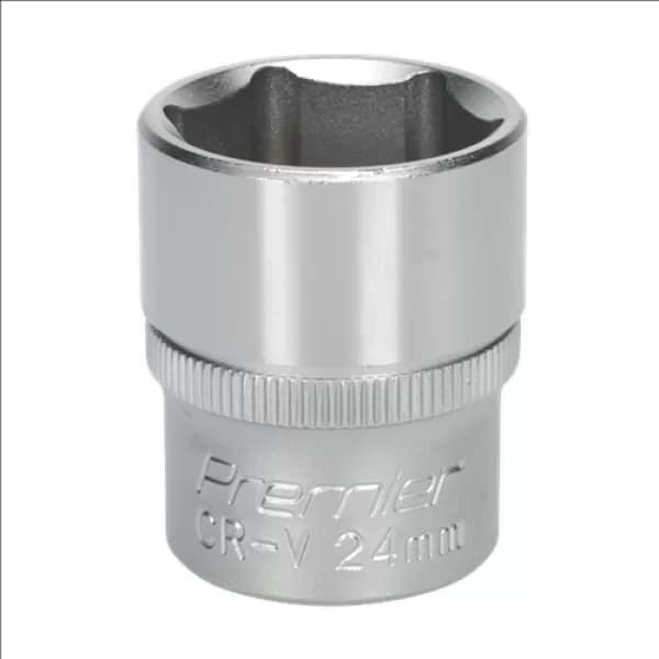 Image of Genuine SEALEY S1224 WallDrive® Socket 24mm 1/2Sq Drive