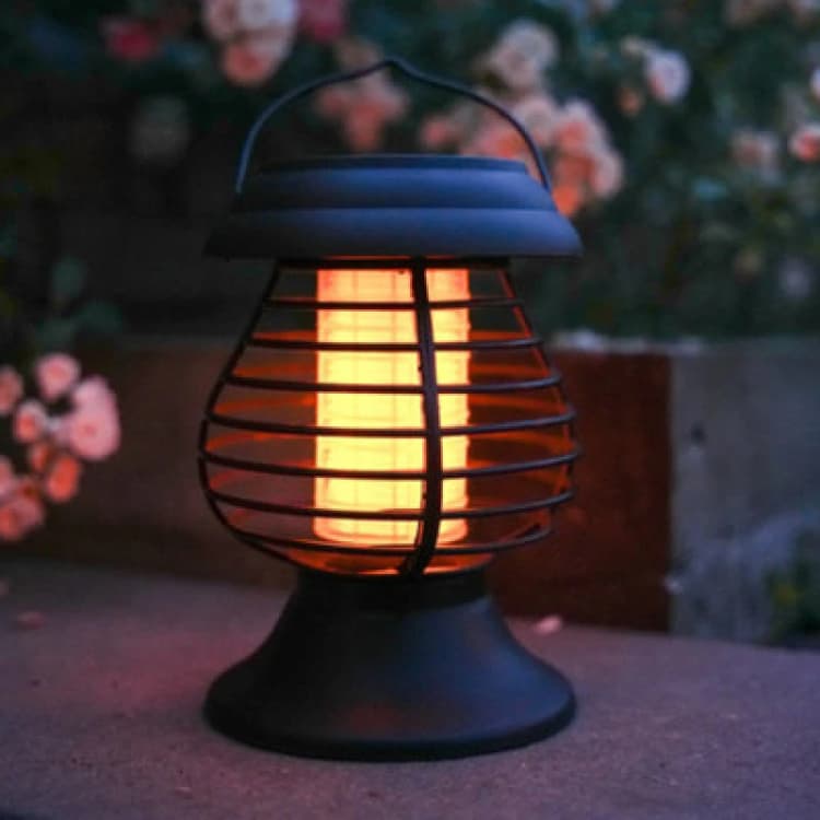 Image of Streetwize 2-in-1 Solar Yellow Flame/Bug Zapper Lantern - Red Red One Size