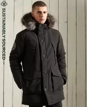 Image of Superdry EVEREST PARKA mens Parka in Black - Sizes S,M
