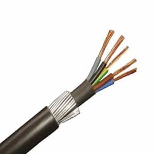 Image of Zexum 10mm 5 Core 73A 6945X Steel Wire Armoured SWA Outdoor Mains Power Cable - 100 Meter