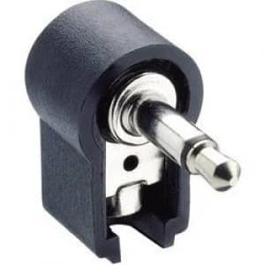 Image of 3.5mm audio jack Plug right angle Number of pins 2 Mono Black Lumberg WKLS 2