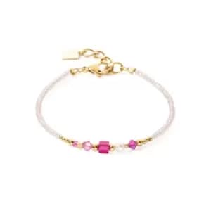 Image of Square Stripes Magenta-Gold Bracelet 4355/30-0416