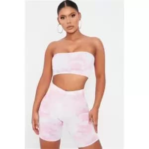 Image of I Saw It First Pink Tie Dye Bandeau - Pink