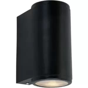 Image of Elstead Mandal Outdoor 2 Light Up, Down Wall Light Black , IP44, GU10