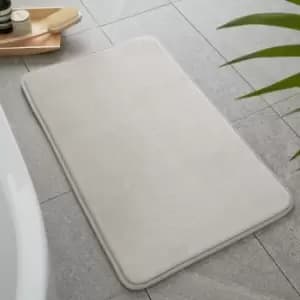 Image of Catherine Lansfield Anti-Bacterial Memory Foam Bath Mat, Natural