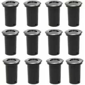 Image of Outdoor Ground Lights 12 pcs Round Vidaxl Silver
