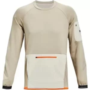 Image of Under Armour Terrain Terry Crew Sweatshirt - Beige