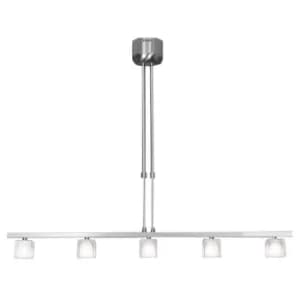 Image of Luster Straight Bar Pendant Ceiling Light Satin Nickel