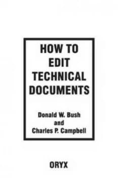 Image of How to Edit Technical Documents by Donald W. Bush Paperback