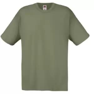 Image of Fruit Of The Loom Mens Screen Stars Original Full Cut Short Sleeve T-Shirt (3XL) (Classic Olive)