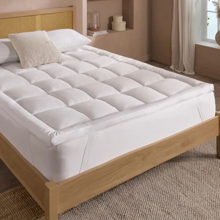 Image of Slumberdown Sleep Soundly Climate Control Luxury Deep 5Cm Mattress Topper White WQPTO Unisex Double,King,Single,Super King