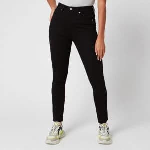Image of Calvin Klein Jeans Womens 010 High Rise Skinny Jeans - Eternal Black - W26/L30