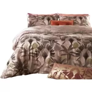 Image of Furn Malaysian Palm Duvet Cover Set (King) (Blush) - Blush