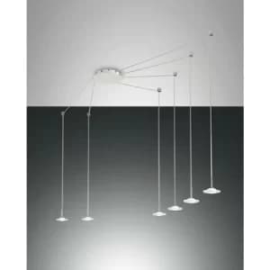 Image of Fabas Luce Susanna LED Cluster Pendant Ceiling Light White Glass