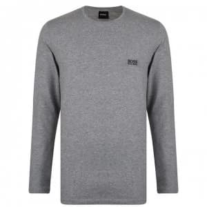 Image of Hugo Boss Long Sleeve Logo T-Shirt Grey Size L Men