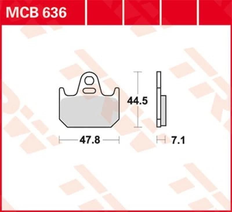 Image of TRW Lucas Brake lining MCB636