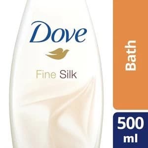 Image of Dove Silk Cream Bath 500ml
