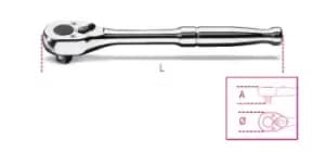 Image of Beta Tools 910M/55 3/8" Square Drive Reversible Ratchet Metal Handle 009100875