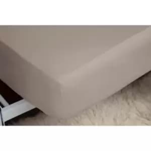 Image of Egyptian Cotton 400 Thread Count Single Fitted Sheet 15" Pewter