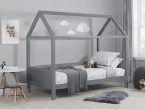 Image of Birlea Home 3ft Single Grey Wooden Bed Frame