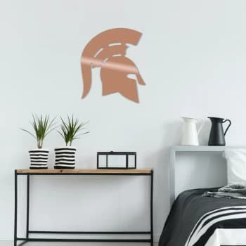 Image of Helmet - Copper Copper Decorative Metal Wall Accessory