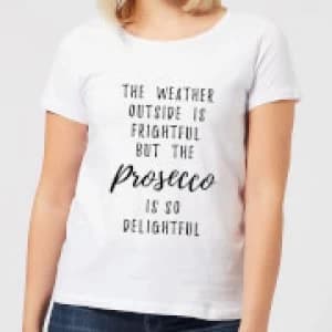 Image of Prosecco Is So Delightful Womens T-Shirt - White - 3XL