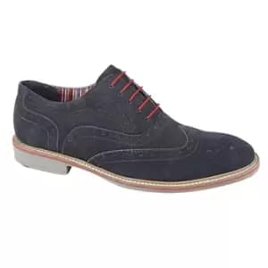 Image of Roamers Mens 5 Eye Oxford Brogue Shoes (10 UK) (Navy)