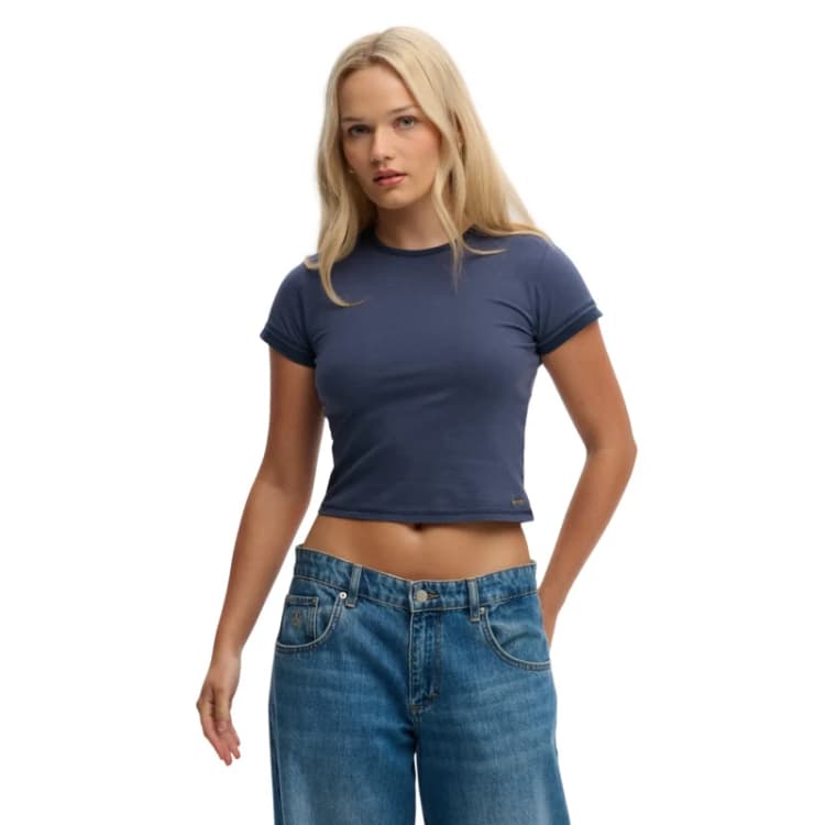 Image of Superdry Womens T-Shirt Superdry Athletic Essentials Bleu Female L