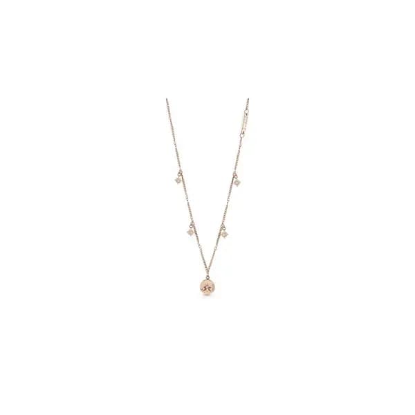 Image of Guess Jewellery Wanderlust Rose Gold 15-17'' Compass Charms